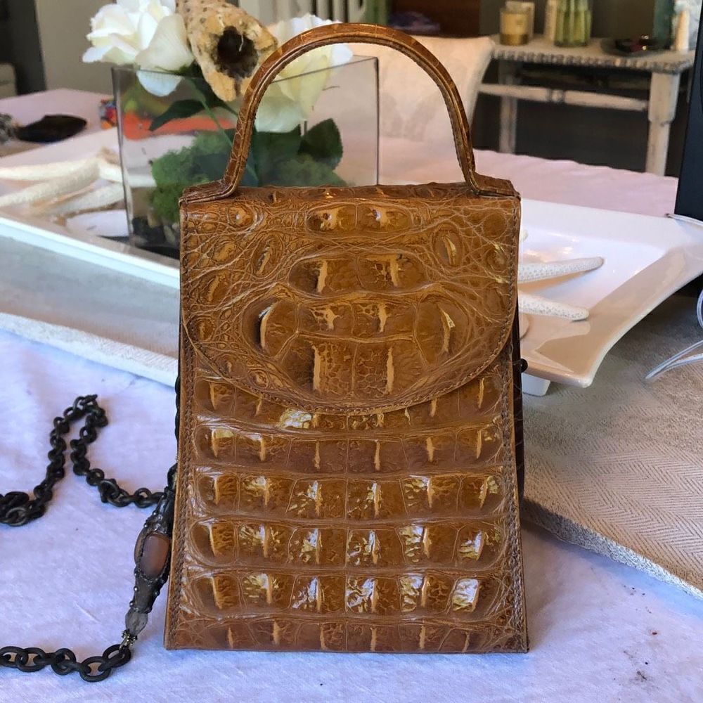 Vintage Genuine crocodile alligator, made in Italy for Maya Hamburg convertible